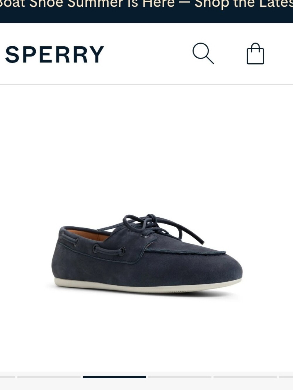 Never Worn Sperry Slim Boat Shoe In Navy